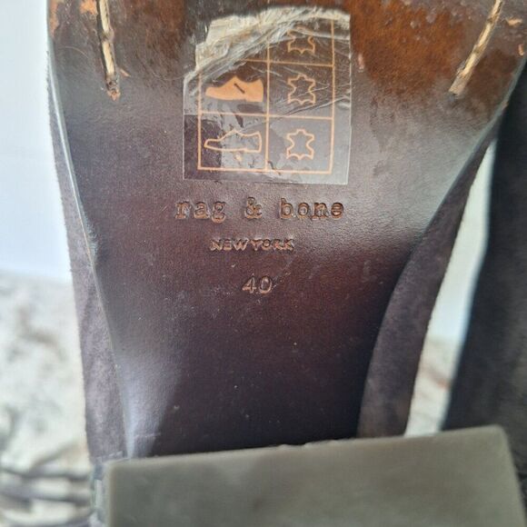 Rag & Bone Gray Suede Ankle Boots size 40 - Picture 7 of 9